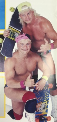 wcwworldwide:  The Dynamic Dudes - NWA Wrestling Wrap-Up [November 1989]  Shane Douglas and John Laurinaitis!  Old school