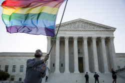 usatoday:  The Supreme Court legalized same-sex marriage across the United States Friday in a closely divided ruling that will stand as a milestone in its 226-year history. (Photo: Drew Angerer, Getty Images)