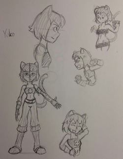 My character sheet for Yuko, one of the characters from my upcoming webcomic Outcasters.