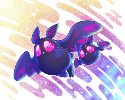 gunkiss:    Fanart of Secondlina and Savvyliterate ’s adorable Mothman and Mothball plushies that succesfully funded at Kickstarter ▶️https://t.co/1c0PF3tGLk◀️ For all your cute yet goth needs 💜🖤  