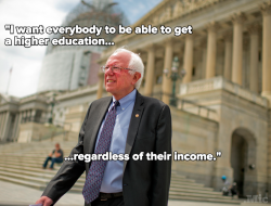 poodle-feathers:  micdotcom:  Bernie Sanders’ free college bill really should win him every millennial’s vote On Tuesday, the independent senator from Vermont introduced the College for All Act, which would make attendance of any four-year public
