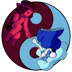 penn92evans:  GET RUBY/SAPPHIRE YIN YANG GEAR! @ REDBUBBLE!  Check it out! i got my own little art shop started!!!  Woo hoo!!!!www.redbubble.com/people/penn9…If you would like products with a little Ruby/Sapphire action, check out my Redbubble account