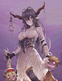 rarts:  Demon girl Danua: Granblue Fantasy mobile game art  [Artist: Myless]  