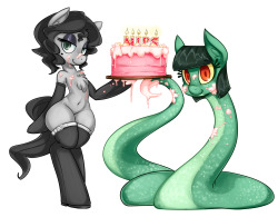 galacticponycafe:  Happy Birthday, Nips! Lines by @reisartjunkColors by me   whoa nelly hot dangthis is rad af guysThank you a ton