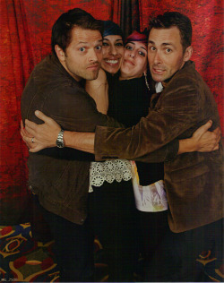 Maxx and my photo op with Misha Collins and James Patrick Stuart.  It was pretty close quarters in the photo op room ;)