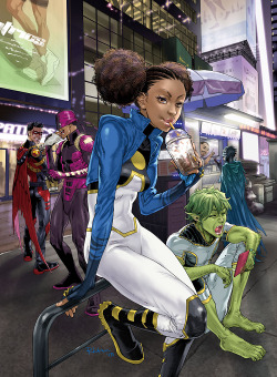 dcwomenofcolor:  Tanya Spears AKA Power Girl front and center on the cover of Teen Titans #13. (Out in October 2015)