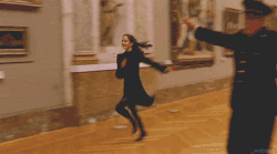   Running through the Louvre, Band of Outsiders, Jean Luc Godard. 
