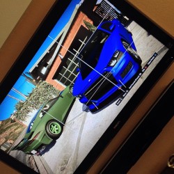 My whips in GTA5 Ayeeee #corvette #charger #dodge #chevy #lo #gta5 #gta #blue #green #dope #videogames #ps3 #psn