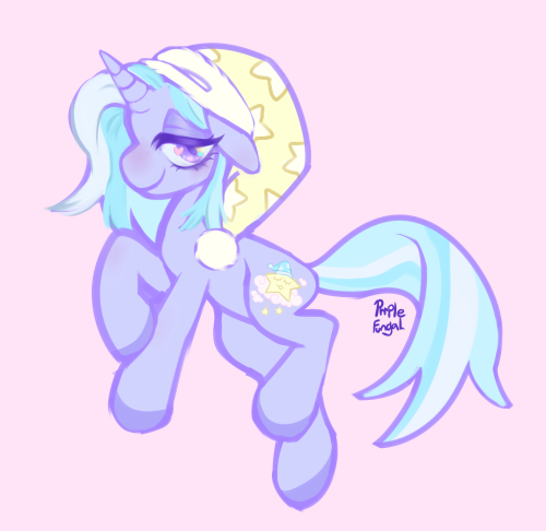 prrplefungal:fixed up an old sketch of my ponysona… SnoozySleeper 💤💤 she specializes in taking naps
