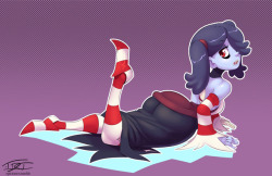 ninsegado91: epictones:  Commissioned pinups of Skullgirls’ Squigly for @technowings2.  You can find my commission info here if you’d like to order a piece for yourself.    Loving these 