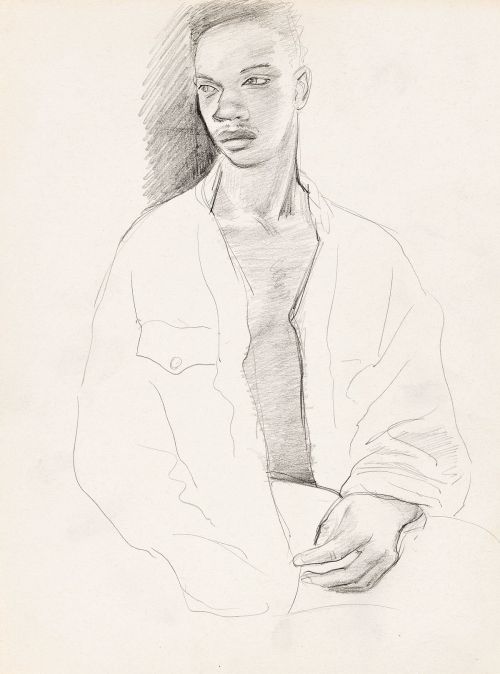 beyond-the-pale:  Patrick Angus - Portrait of a Young Man, c. 1985