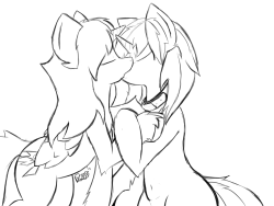havenforgerising:Happy Birthday @firemixer Two boys kissing holding hooves. Go wish this gay a happy cake day.  No homo.x3 D’aww :3
