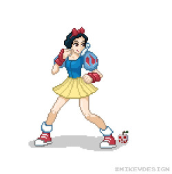 the-offenders:  Wanna see more? - http://young-offenders.com/disney-princesas-x-street-fighter-por-mikev-design/ 