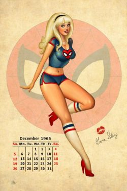 xombiedirge:  Gwen Stacy &amp; Mary Jane Pin-ups by Nathan Szerdy / Website
