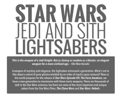 lordwanjavi:  Star Wars Lightsabers [Infographic]