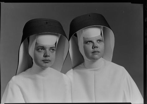 thinkingimages:  John Howell, American (active 1930s-1960s) | Untitled (two nuns wearing habits), 1950s