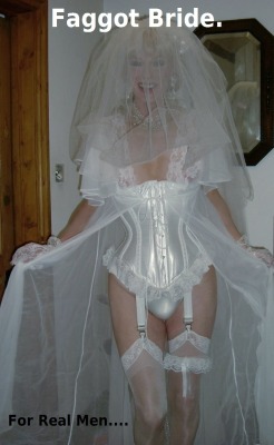 faggotlover:  Hours and Hours of Wedding Night Tranny Pumping………..No Viagra required…………… :)   My outfit the night my wife officiated my &ldquo;marriage&rdquo; to her boyfriends cock