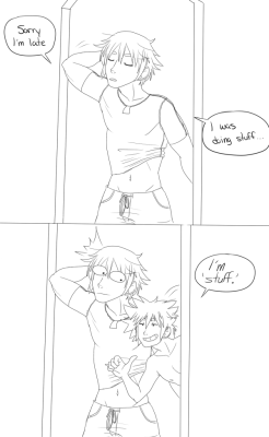 soras-majestic-butt:another silly soriku comic based on this