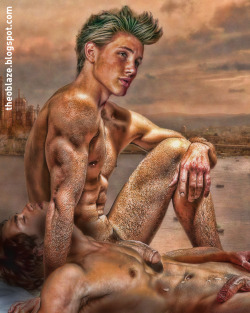 gay-art-and-more:  theoblaz:  Boys of Venice waiting some rich condottierri   And now for the extremely colorful, sexually blatant and highly erotic art of THEOBLAZE. His art cannot be viewed passively. In fact, when I put this series together I took