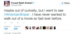 chloe7yay:  melthemuslim:  American Sniper review.  i’ve been having a debate about this movie over facebook all day and my brain hurts because people are tryna rationalize this bullshit like “it has it’s ups and down but is all overall great film.