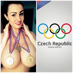 Ina from the Czech Republic takes home three gold medals from the Boob Olympics: Heaviest Tits, Smallest Nipples, and Most Growth Since 2013