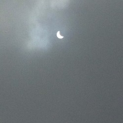 Today in Wiesbaden Germany solar  eclipse, 75 percent, homemade picture&hellip;10:30 am