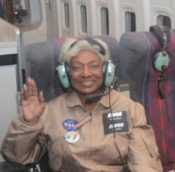 attentiondeficitaptitude:  trevsplace:  Yesterday, Nichelle Nichols (Star Trek’s original Uhura) boldly soared into the stratosphere aboard the SOFIA (Stratospheric Observatory For Infrared Astronomy).    I’M CRYING. This is so amazing she’s amazing