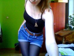 jack-daniels-doll:  riseabovetheembers:  jack-daniels-doll:  my shorts :3 sorry i dont have my camera with me  i appreciate the deathly hallows necklace. also you’re adorable   thanks! :D and it’s cool that someone noticed &lt;3 