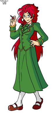 Kakyoin Genderswap. I’ve officially drawn all the Stardust Crusaders as girls! Now time to start on the other parts. Actually, if ya’ll have a suggestion for which Jojo character I should draw a genderswap for, leave it in the comments!