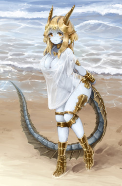 barbariank:first summer related pic with the gold dragon &lt;3