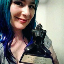 Best Bondage Paysite 2015 Bondage Award trophy! #femdom #mistress #aliceinbondageland #bdsm #kinky #sexy #sexygram #bondage #fetish #bondageawards #award #trophy 🏆