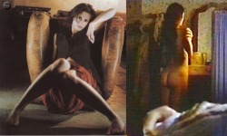 Olivia Bonamy, French actress. Married to French actor Romain Duris. Top picture: Les Filles Du Maître De Chai (1997); bottom picture: Une Leçon d'Amour (1998).