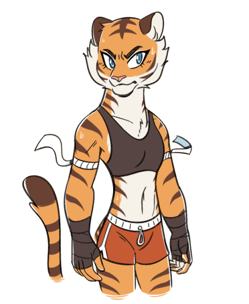 beezii:  Muay Thai Tiger Girl!  🐯👊Redesign of an old character. Gotta think of a name for her… :D