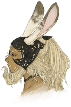 steffydoodles:  steffydoodles:  Fran from FF12, something about viera’s faces with long rounded noses is just too cute.   :3 reblogging at a reasonable hour!   reblogging because it&rsquo;s still my favorite/first fran piece! 