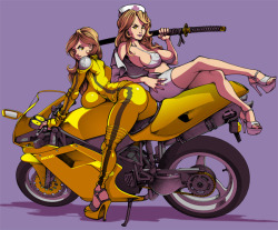 mpltoons:  Beatrix Kiddo aka The Bride and Elle Driver by Andr01d See more hentai at MPLToons 