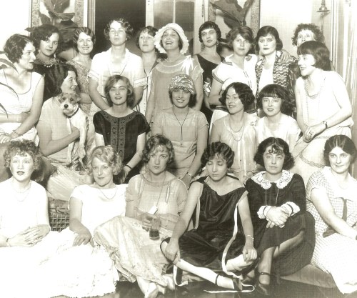 A Frances Marion -Cat Party - . Marion was the locus of networking for woman in film. Famously , Marion hosted Friday evening gatherings with Hollywood&rsquo;s woman power players , from actresses to directors to screenwriters. Nudes &amp; Noises  