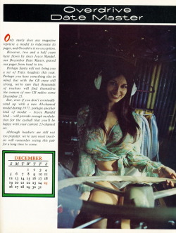 mangodebango:Overdrive Magazine, “Date of the Month” Joyce Mandel, December, 1976.