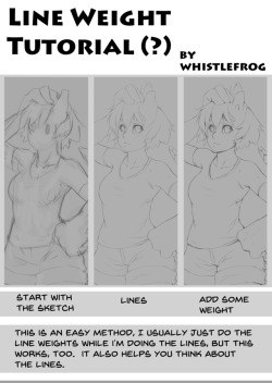 whistlefrog: Alright, here you go.  Not sure it’ll help, it was a little hard to explain, since I don’t usually think about the line weights while drawing, but hopefully you can take something away from it.