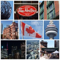 urbanimage:  Toronto Memories… #toronto #canada #hortons #cn #nightscape #tower #love travel