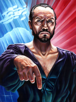 xombiedirge:  Kneel Before Zod by Jason Edmiston / Website / Tumblr Part of A Rogues Gallery art show, opening August 23rd 2013 at the Mondo Gallery / Tumblr.