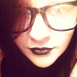 Black lipstick tonight. What do you think? 