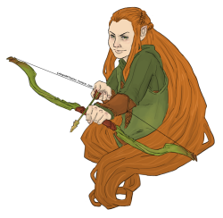 ladynorthstar:  Tauriel commission for Ginger Kitty ! I am in love with Tauriel’s color palette, just madly in love~ commissions are still open if you are interested 