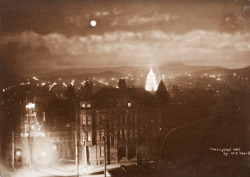 dame-de-pique:  Willard E. Worden San Francisco At Night, 1904 