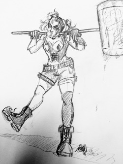 Oh yeah I did this Harley doodle during class lol