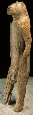 Lionheaded Figurine discovered in a cave in Germany. From circa 30,000 BC.