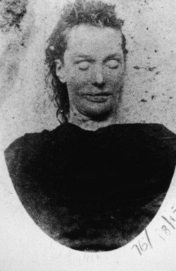The corpse of Elizabeth Stride, murdered by Jack the Ripper at Derner Street, September 30, 1888. Jack the Ripper was an English serial killer who killed five women in London in 1888 and was never caught. (Photo by Express Newspapers/Getty Images)