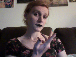 demigirlmaki:  black lipstick is flattering on anyone i swear, even for me the thinned-lipped extraordinaire  