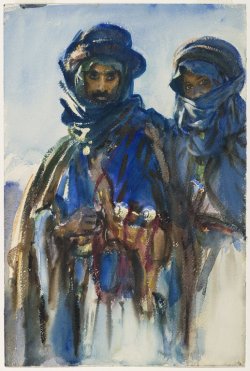 John Singer Sargent (American, 1856-1925), Bedouins, 1905-06. Watercolour on paper, 18 x 12 in. Brooklyn Museum, New York.