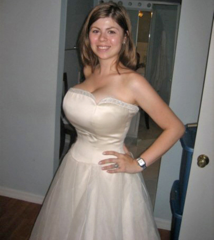 Busty bride tits wedding dress