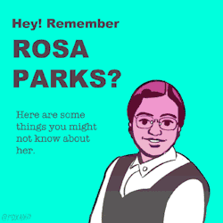pollyguo:  foxadhd:  This week in history: Rosa Parks refuses to surrender her seat to a white passenger. Her actions spark the beginning of the Montgomery Bus Boycott.  The Montgomery Bus Boycott lasted from December 1, 1955 to December 20, 1956. That’s